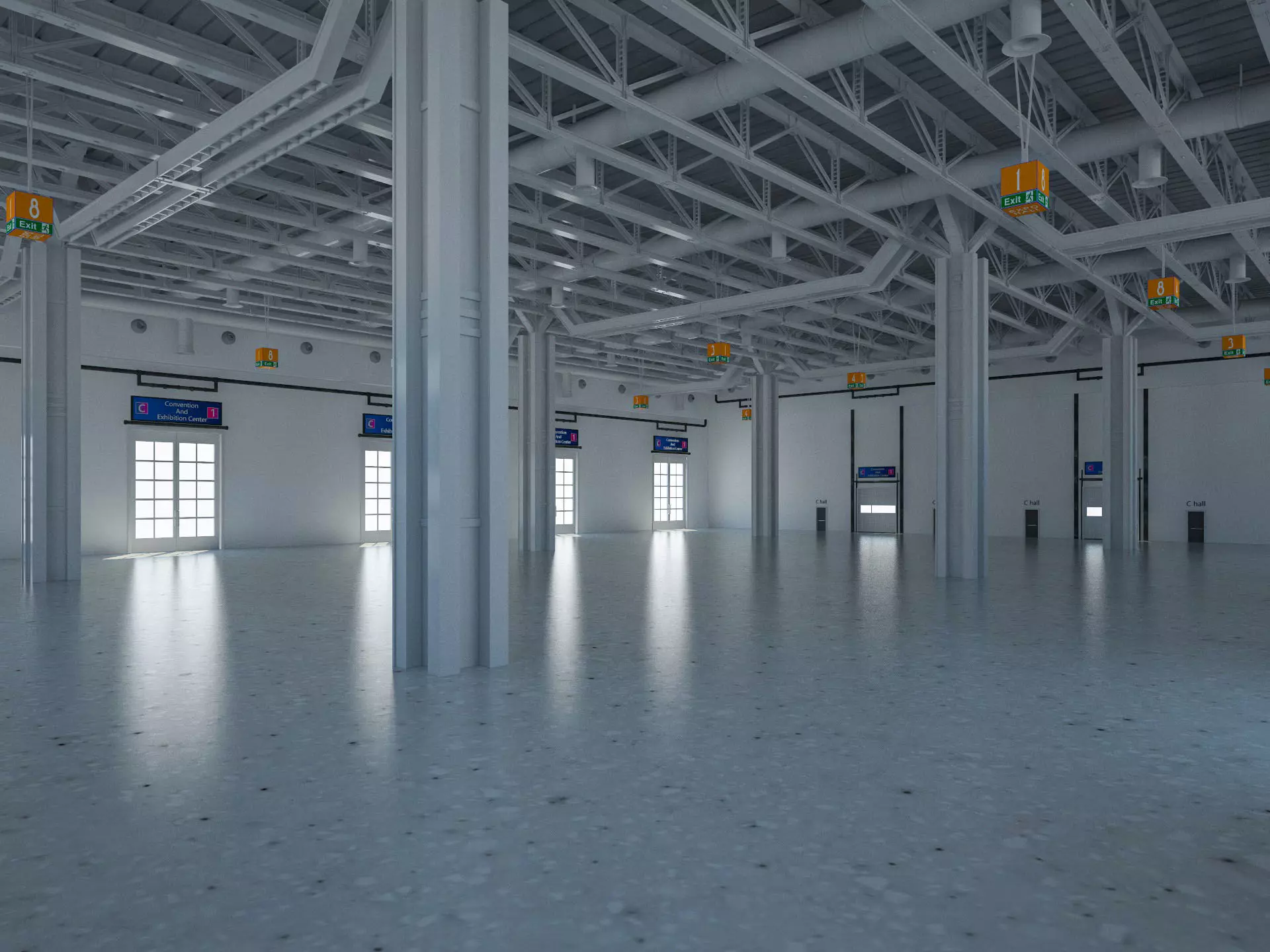 Exhibition Hall 27 interior 3D model_0