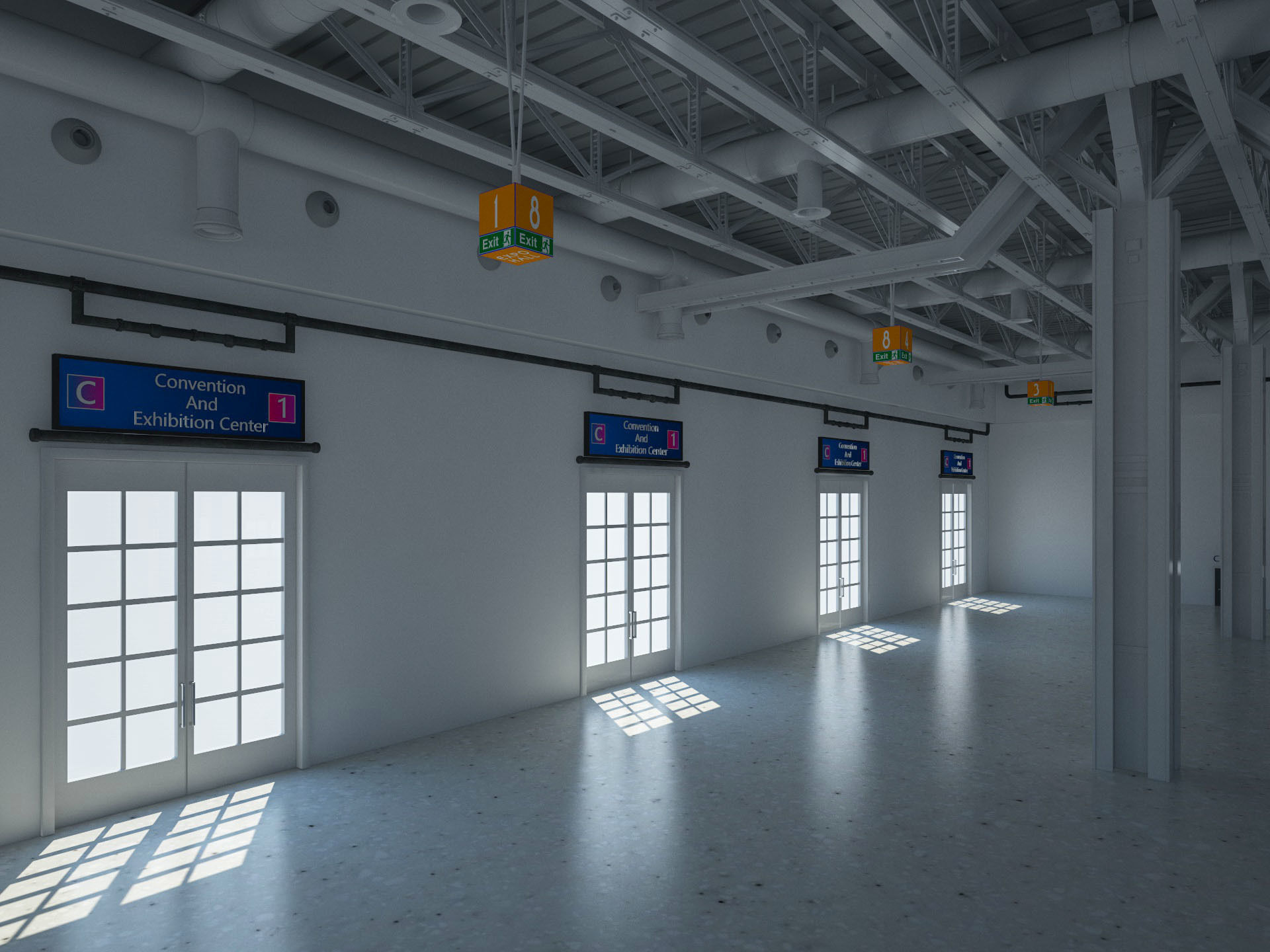 Exhibition Hall 27 interior 3D model_3