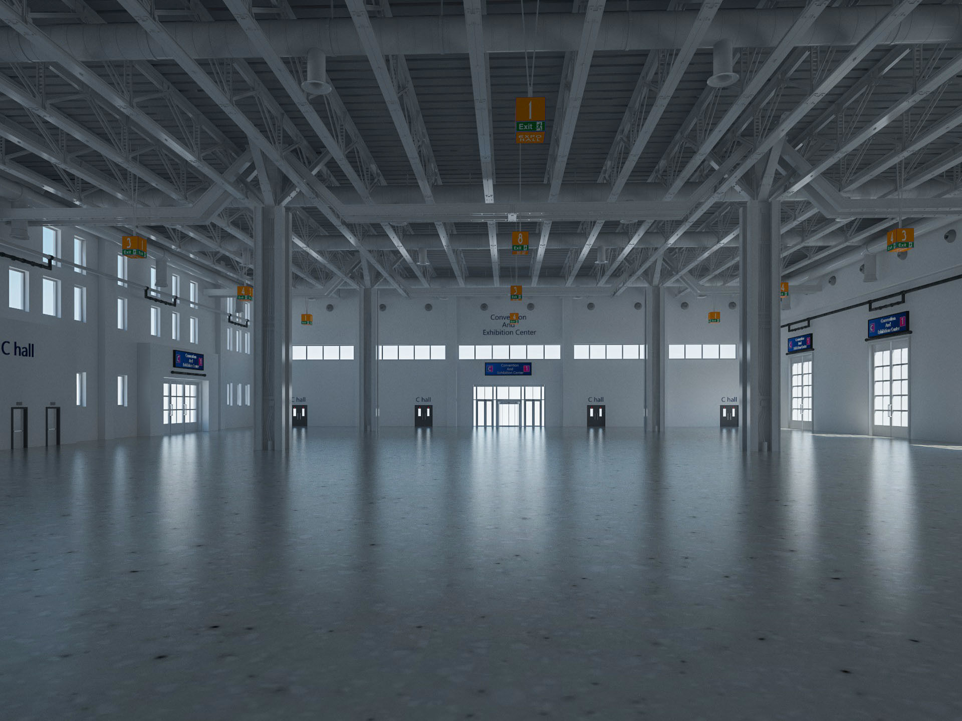 Exhibition Hall 27 interior 3D model_5