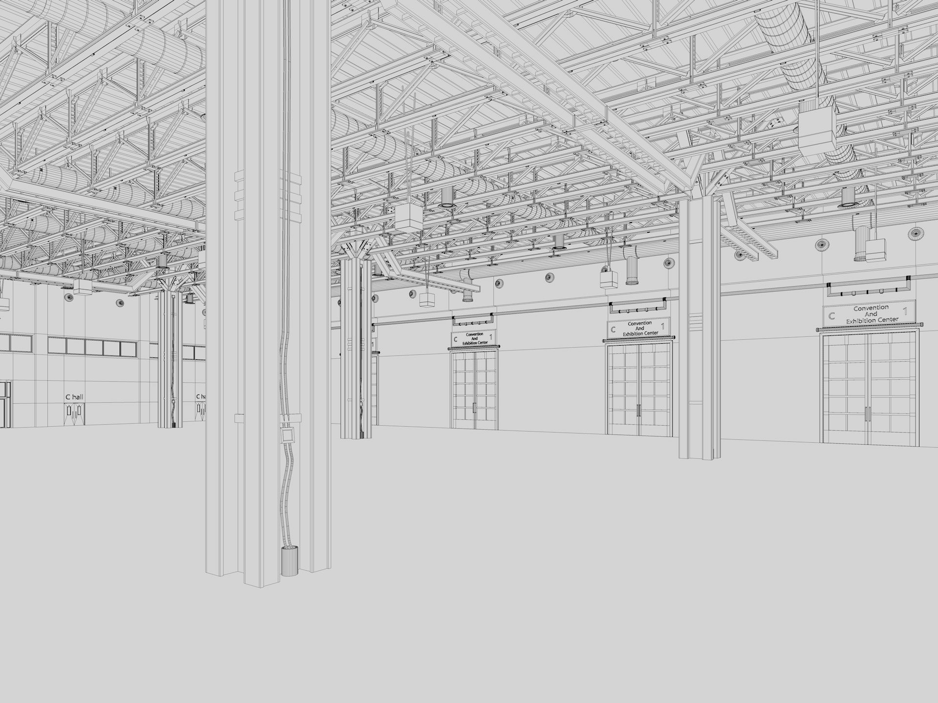 Exhibition Hall 27 interior 3D model_21