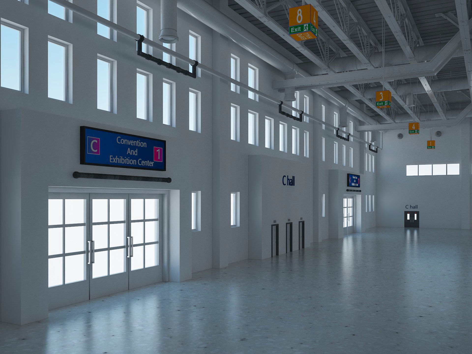 Exhibition Hall 27 interior 3D model_9