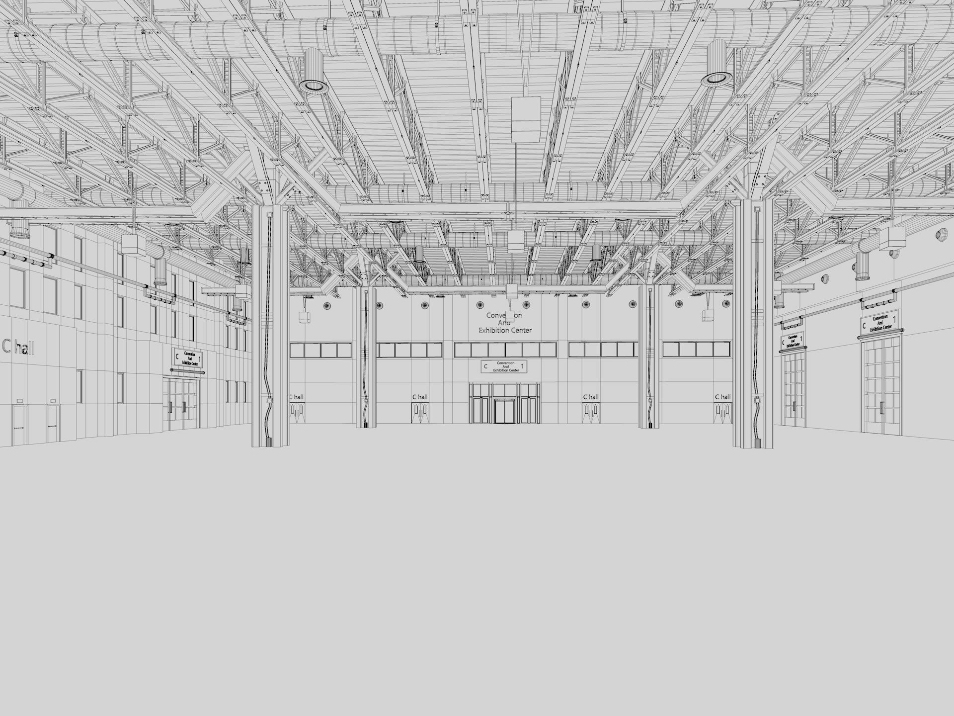 Exhibition Hall 27 interior 3D model_22