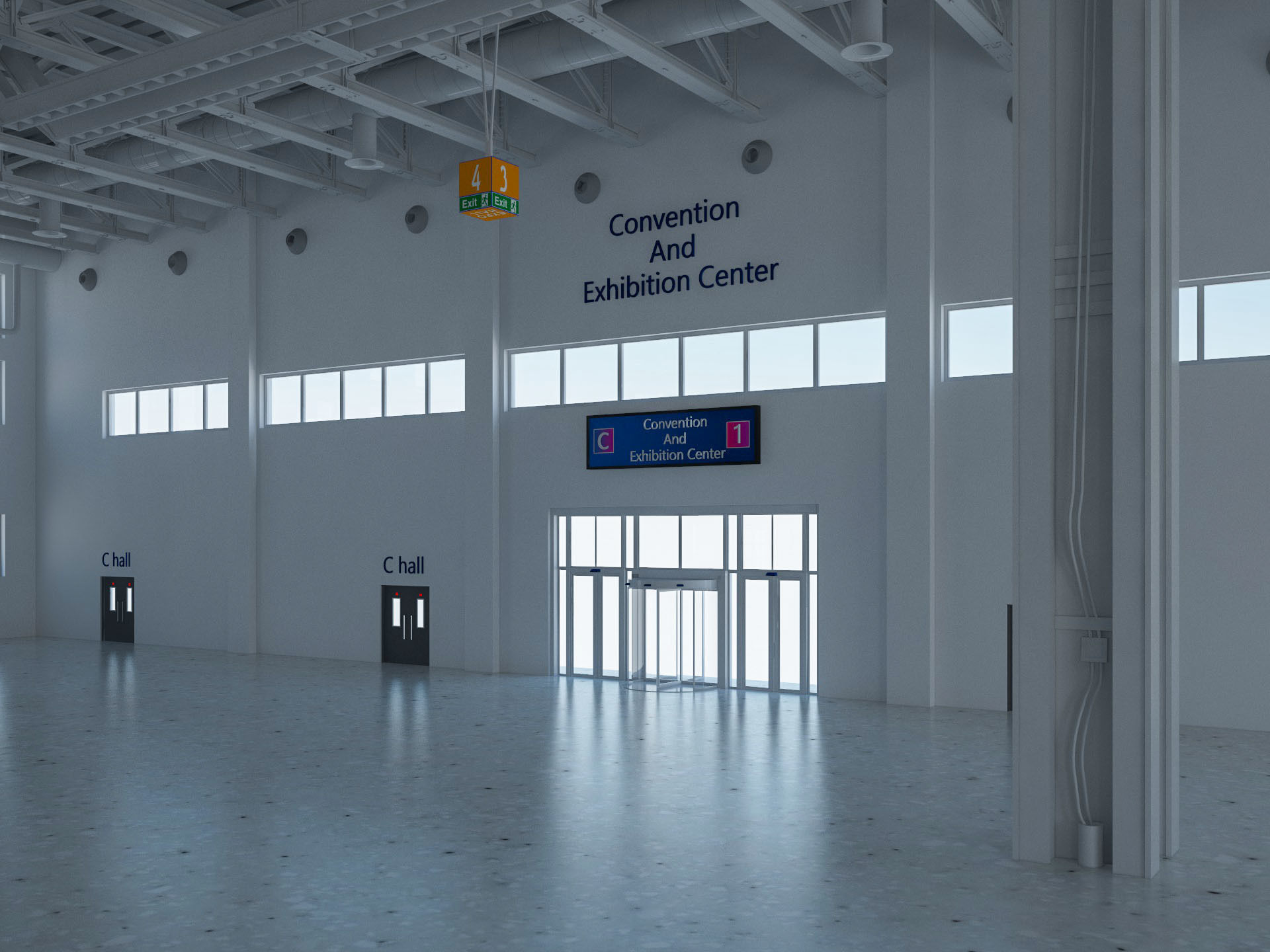 Exhibition Hall 27 interior 3D model_10