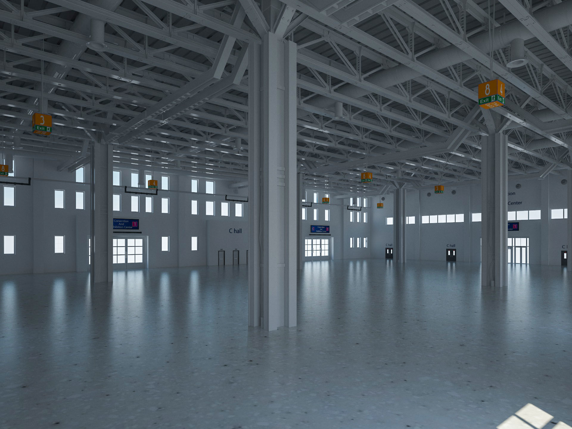 Exhibition Hall 27 interior 3D model_6