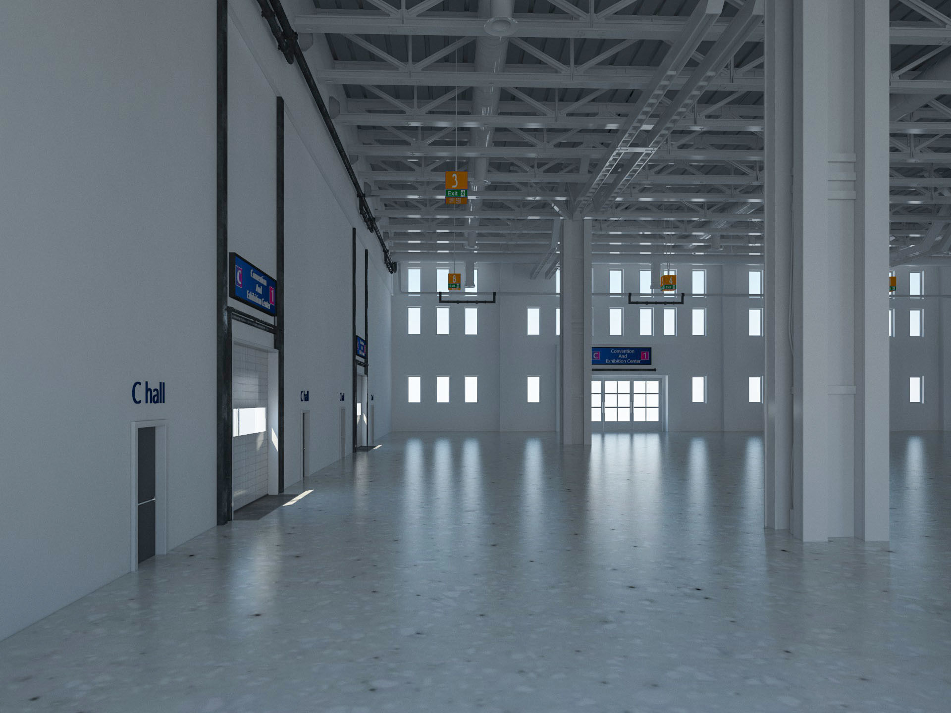 Exhibition Hall 27 interior 3D model_7