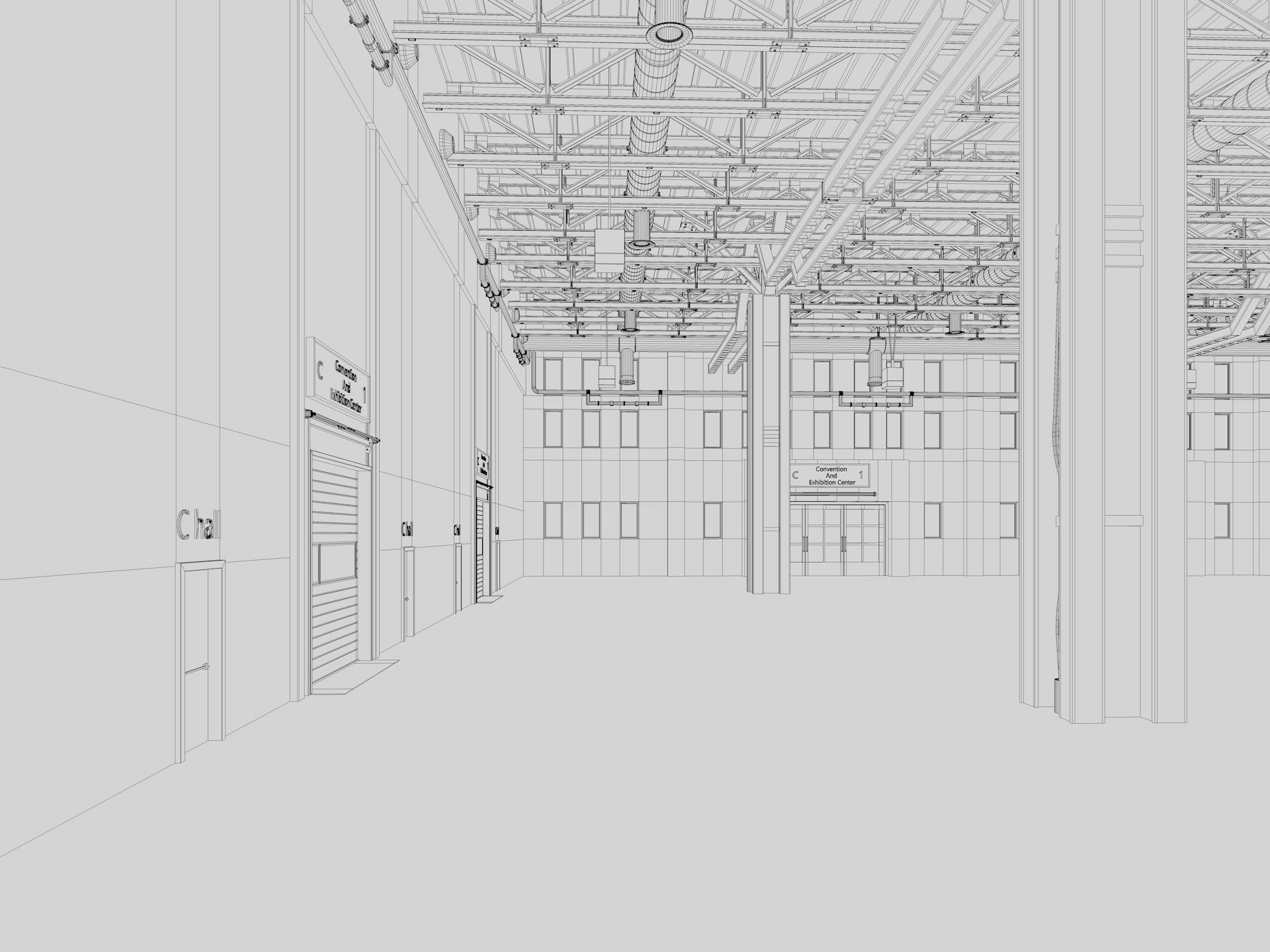 Exhibition Hall 27 interior 3D model_24