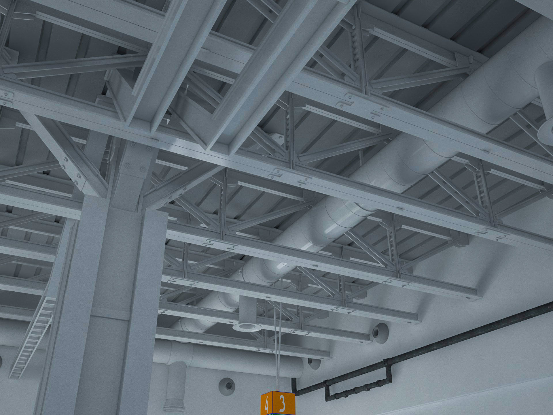 Exhibition Hall 27 interior 3D model_12