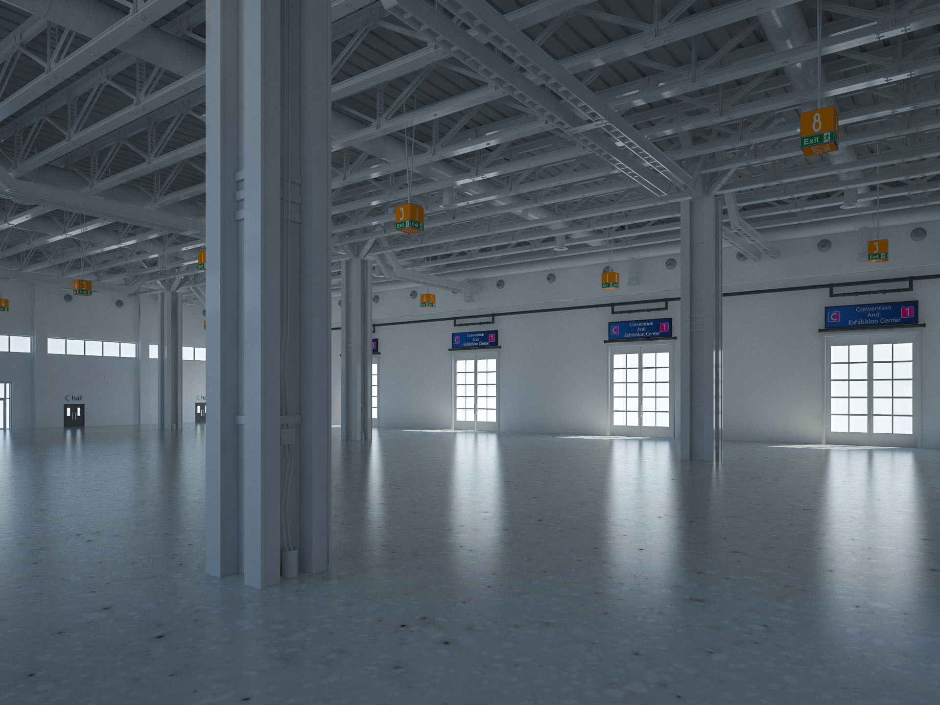 Exhibition Hall 27 interior 3D model_4