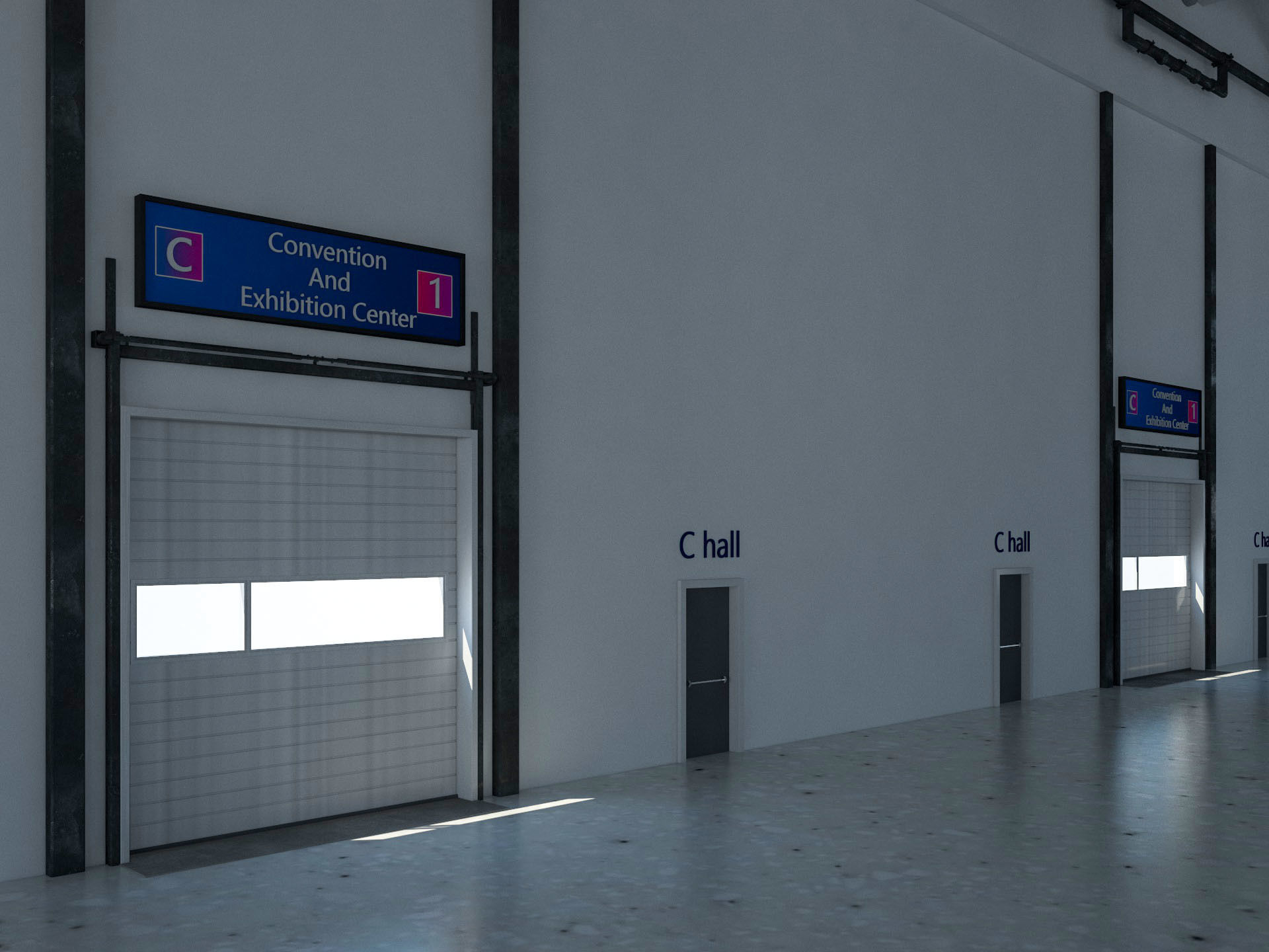 Exhibition Hall 27 interior 3D model_8