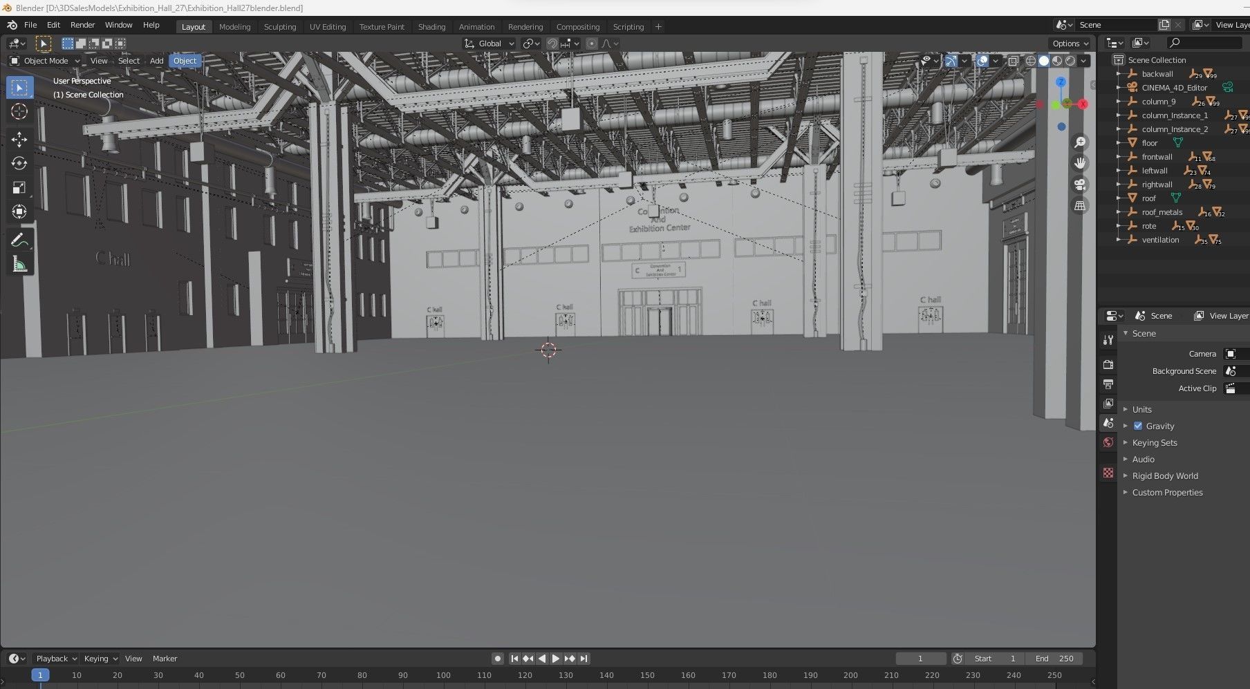 Exhibition Hall 27 interior 3D model_26