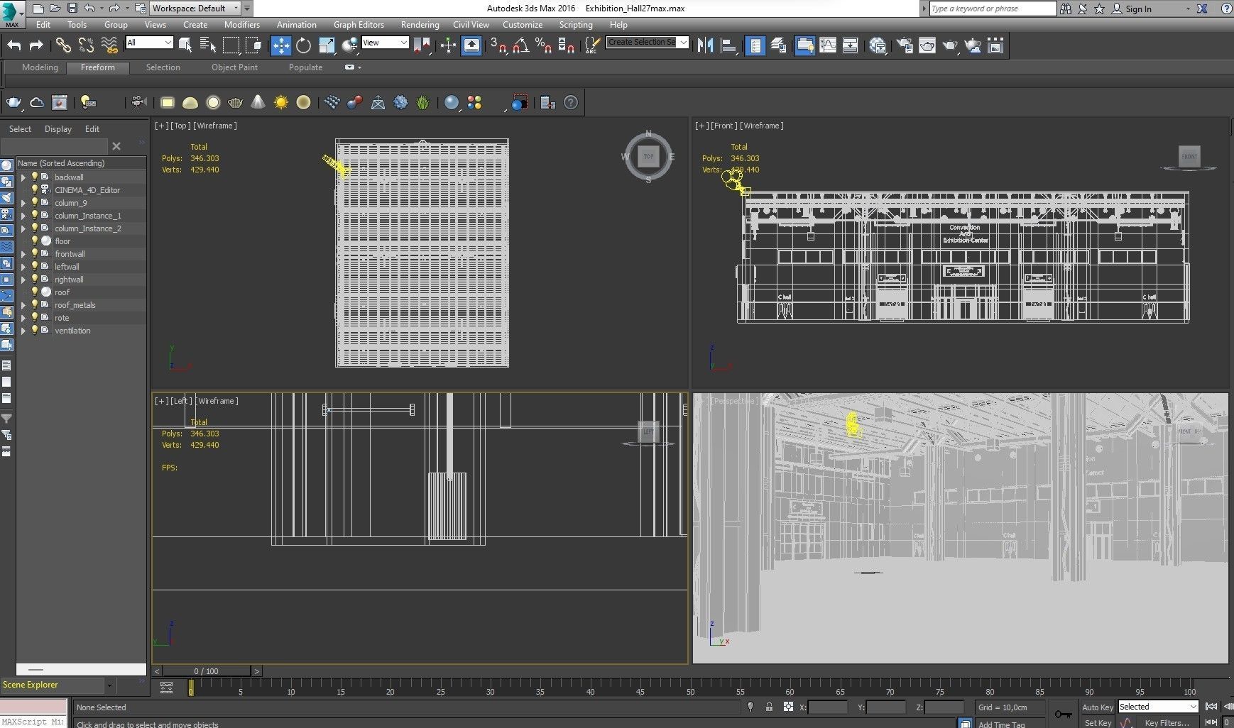 Exhibition Hall 27 interior 3D model_28