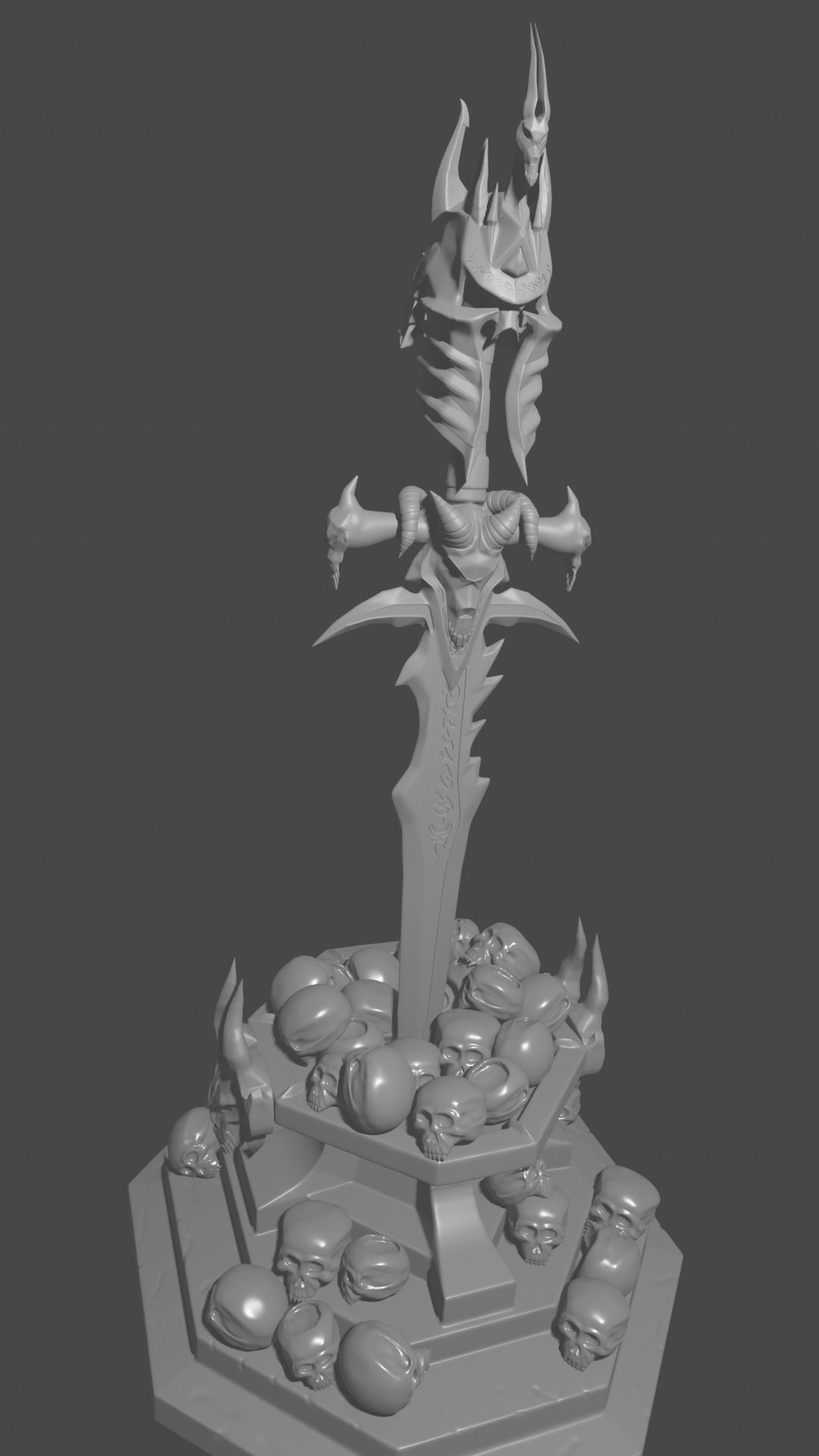 Frostmourne diorama 3D print model_1