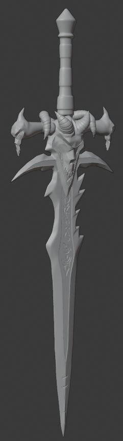 Frostmourne diorama 3D print model_3