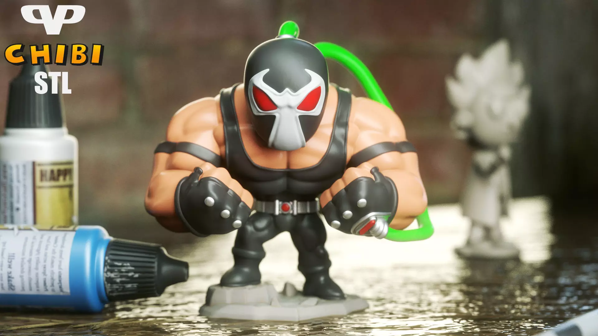 Bane Chibi for 3D Printing STL 3D print model_0