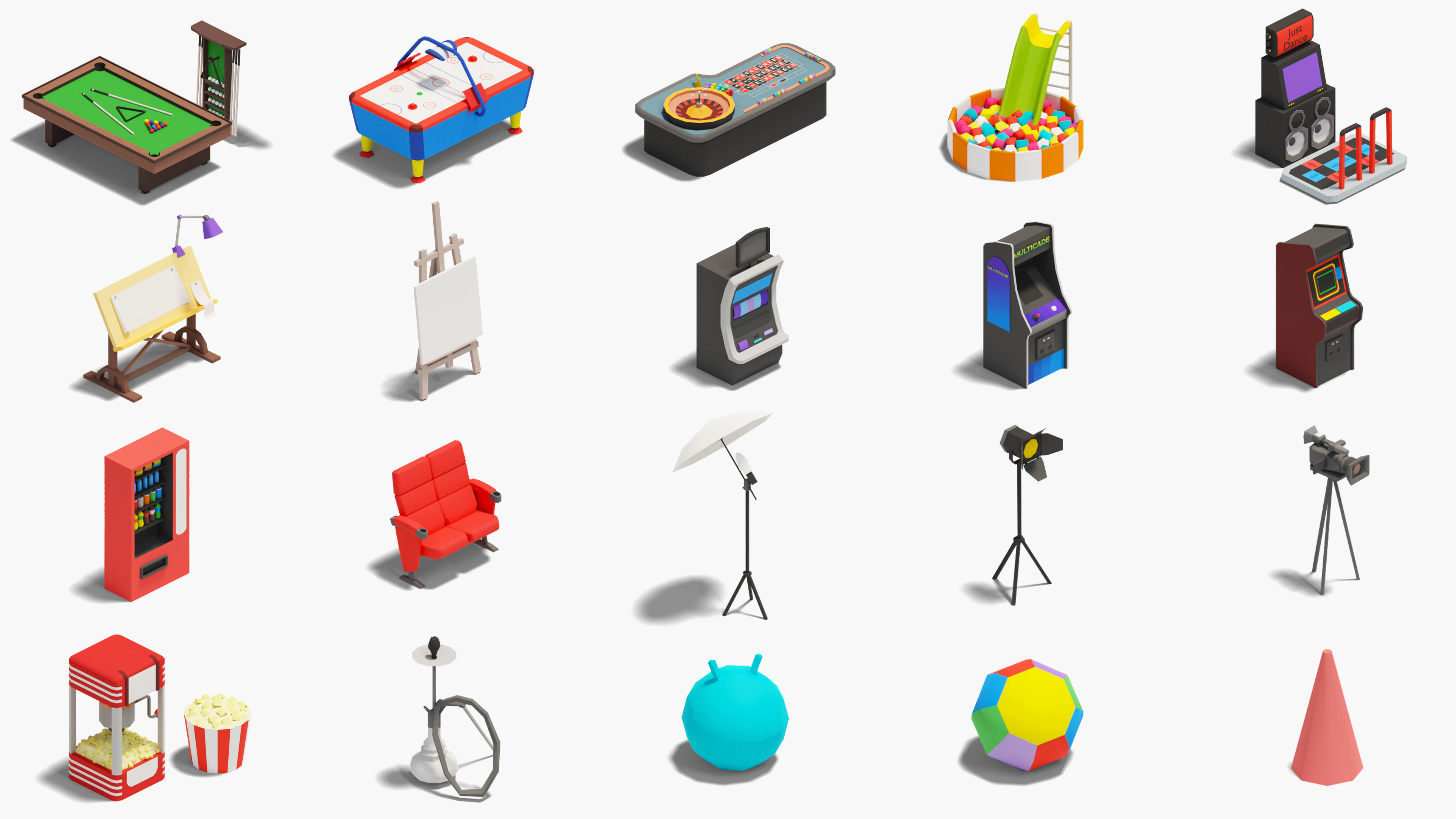 Hospital 3 Low-poly 3D model_41