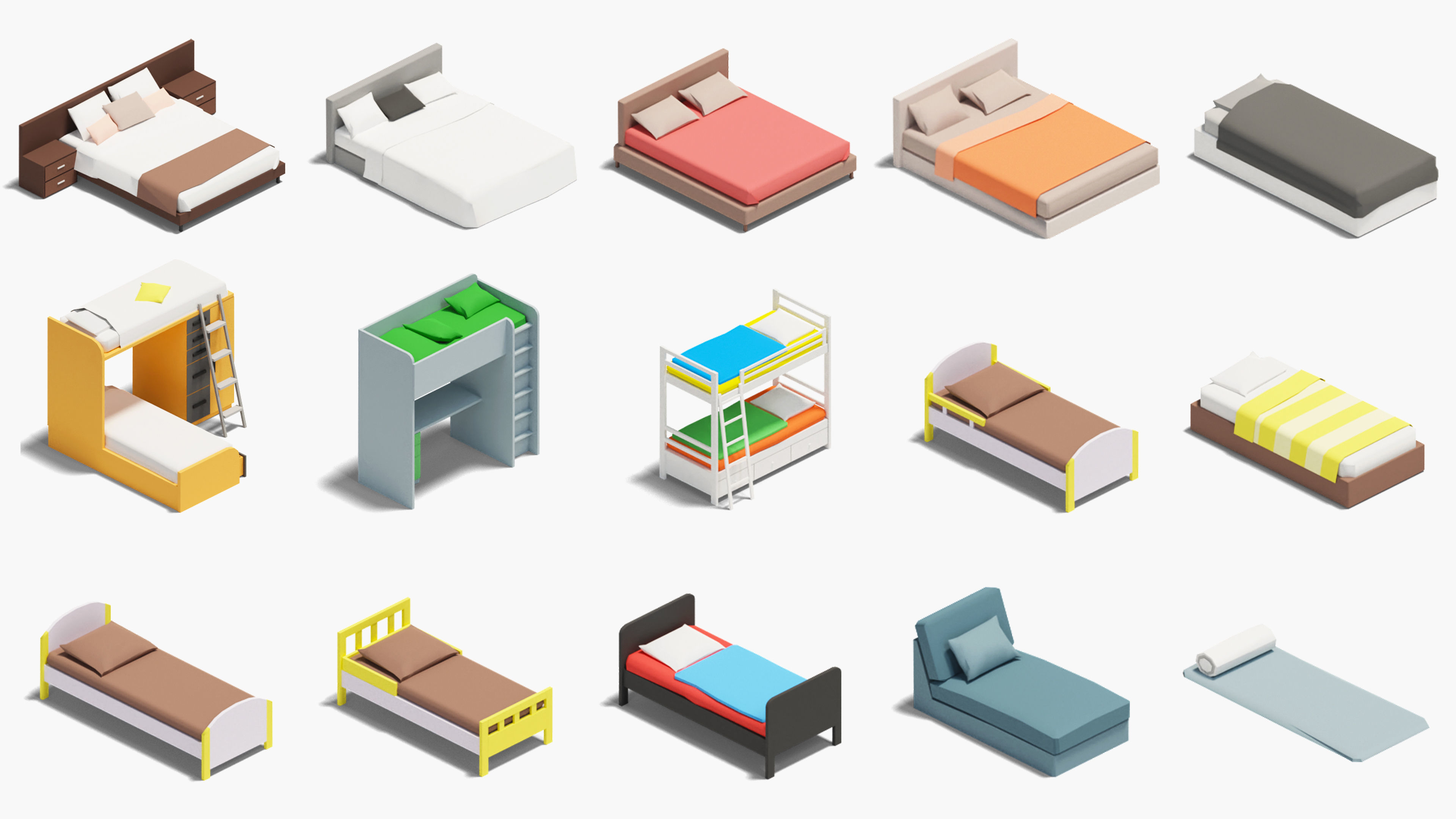 Hospital 3 Low-poly 3D model_29