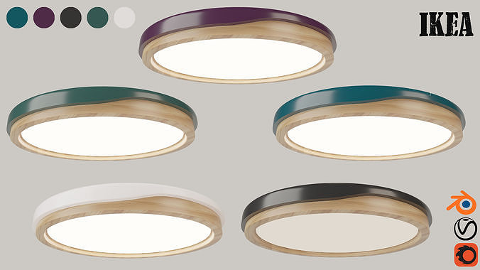 ikea-ceiling lamp vol 03 3D model