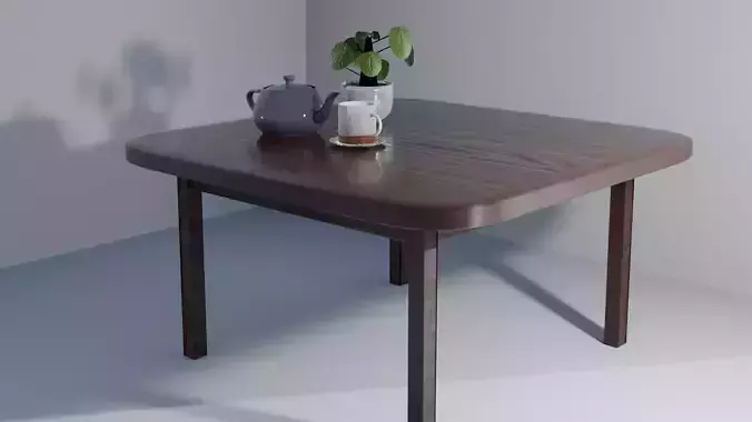 Brown Coloured Wooden Table