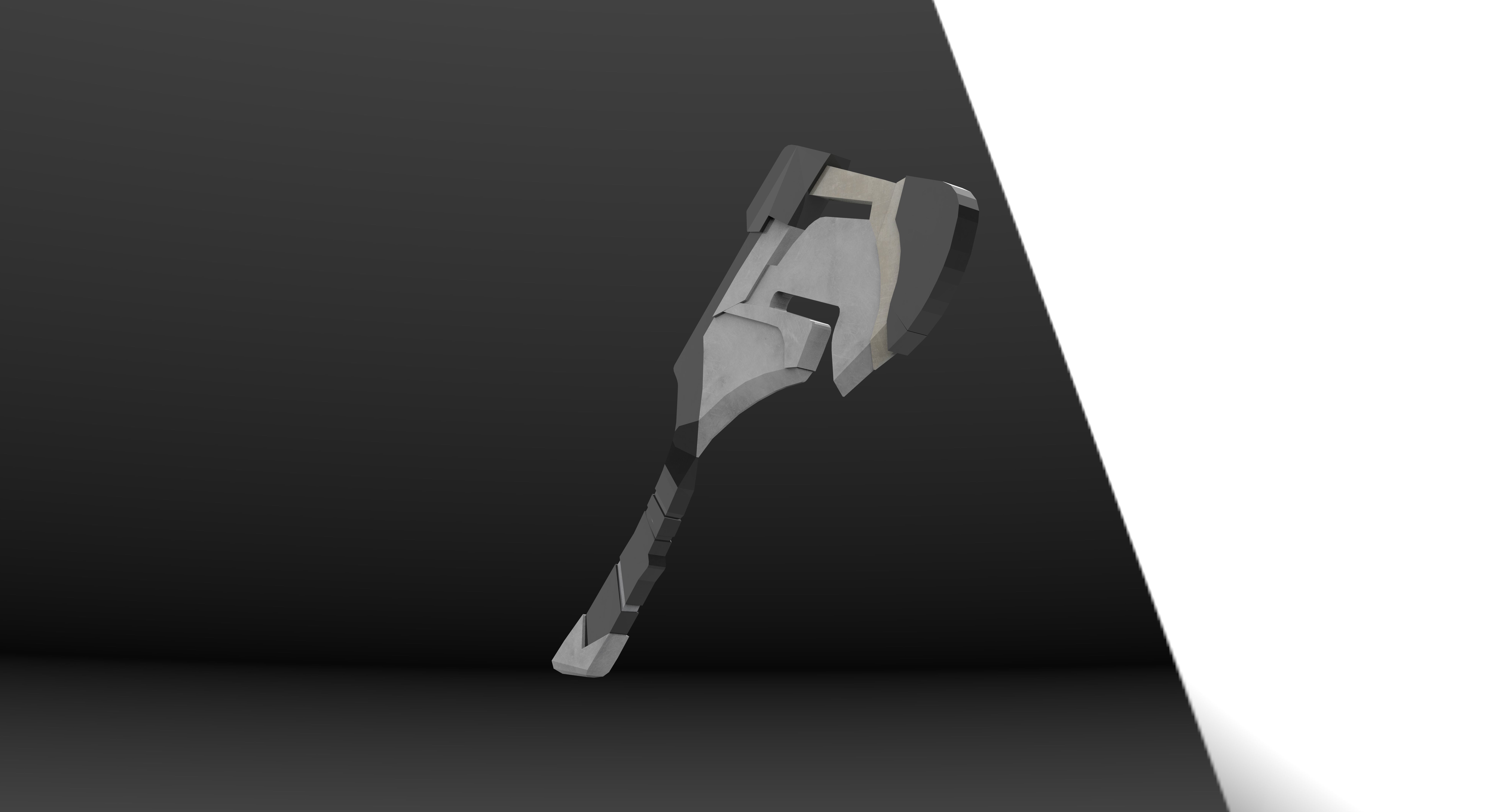 axe cartoon  Low-poly 3D model_7
