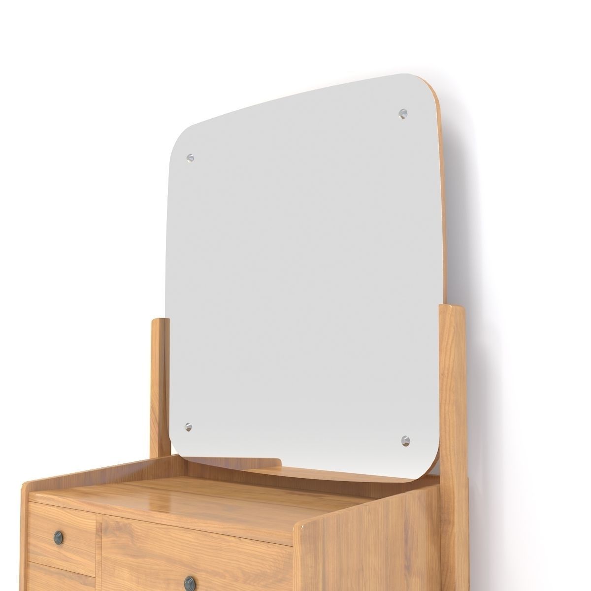 Retro Cupboard with Mirror 5 3D model_7