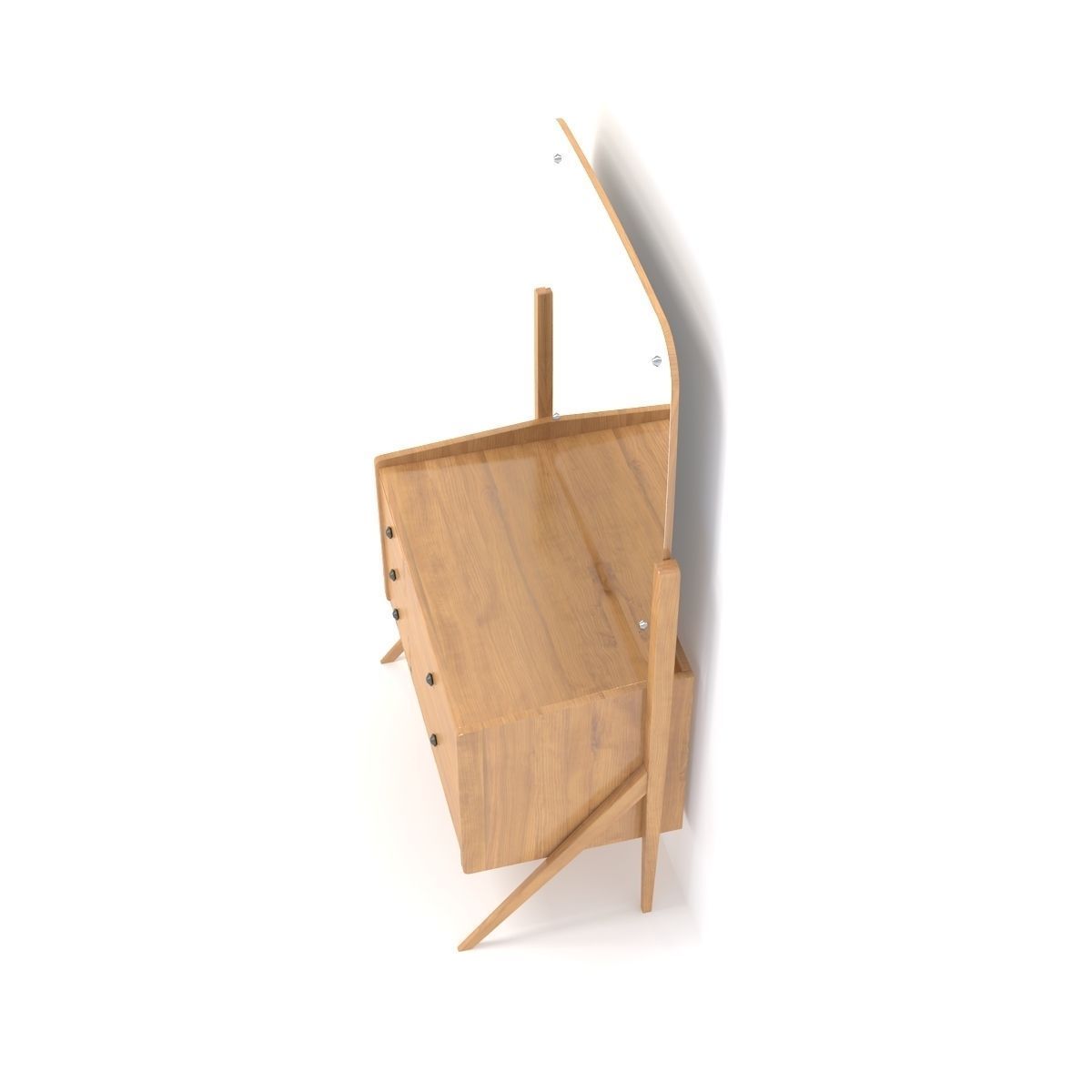 Retro Cupboard with Mirror 5 3D model_1