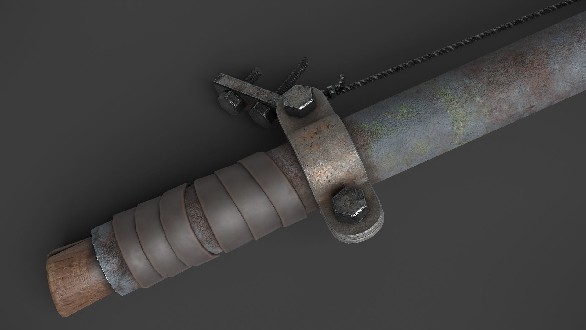 Modifiable Strike Weapon 07 Low-poly 3D model_7