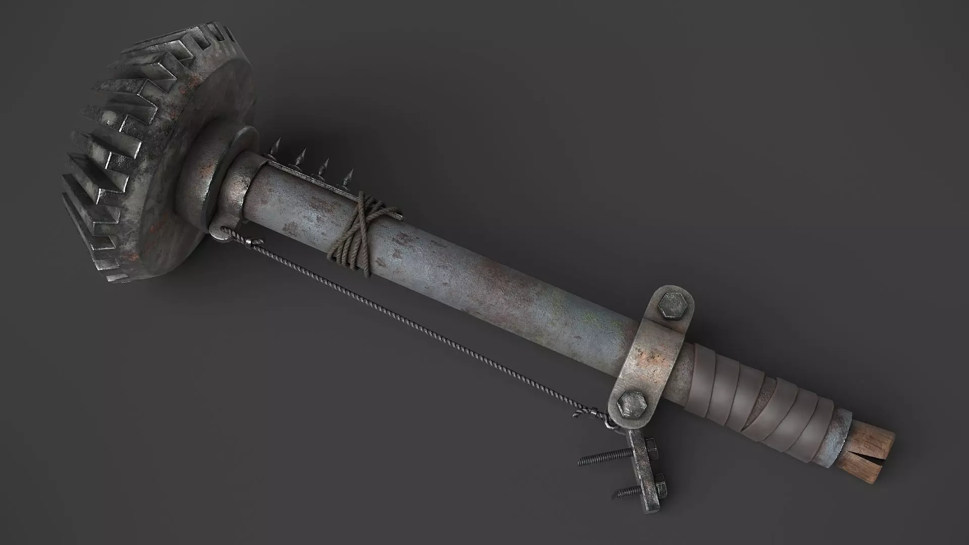 Modifiable Strike Weapon 07 Low-poly 3D model_0