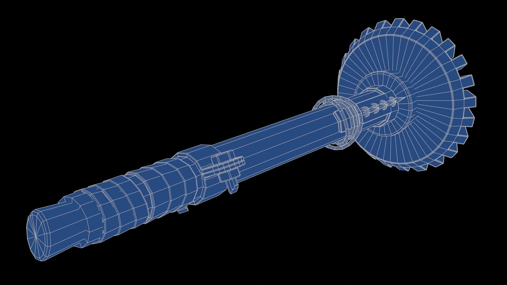 Modifiable Strike Weapon 07 Low-poly 3D model_26