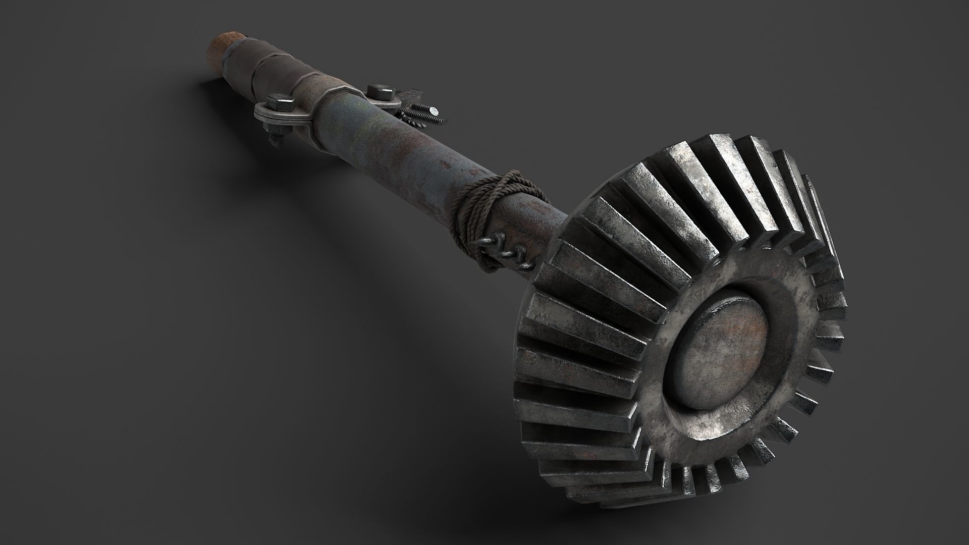Modifiable Strike Weapon 07 Low-poly 3D model_4