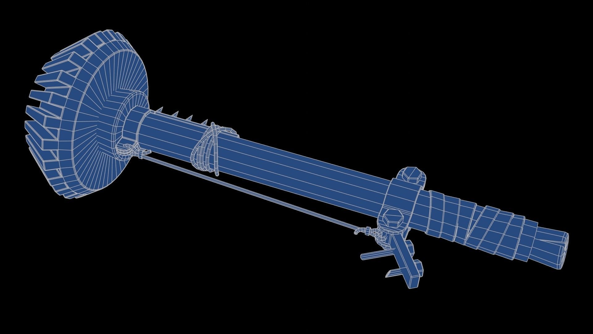 Modifiable Strike Weapon 07 Low-poly 3D model_25