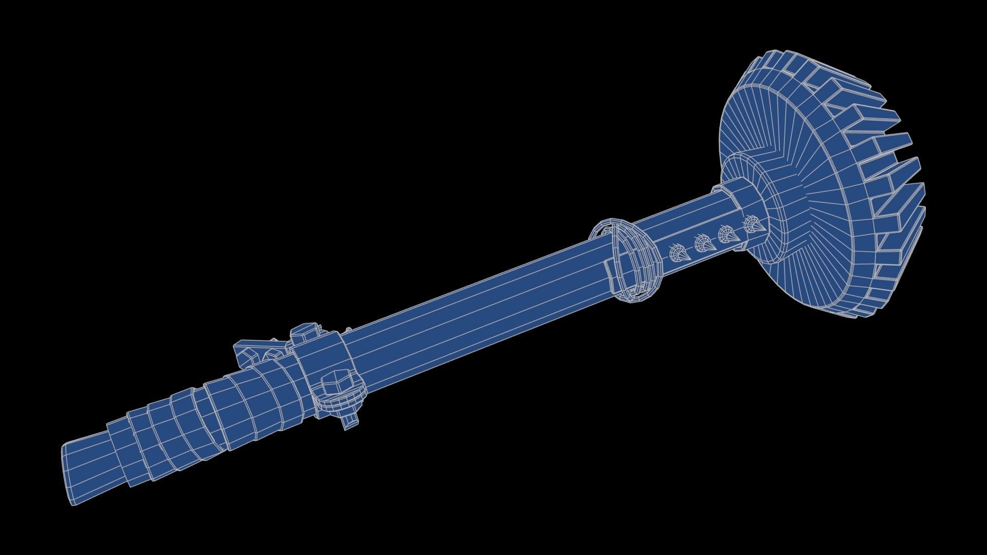 Modifiable Strike Weapon 07 Low-poly 3D model_22