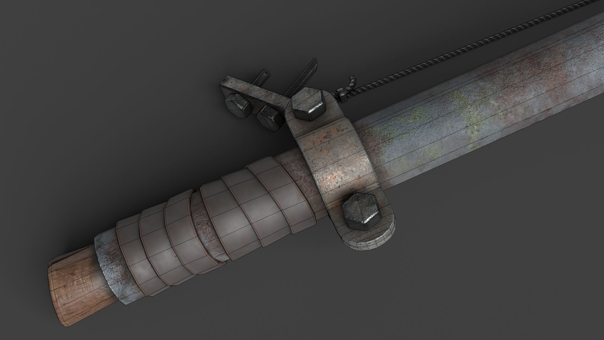 Modifiable Strike Weapon 07 Low-poly 3D model_17