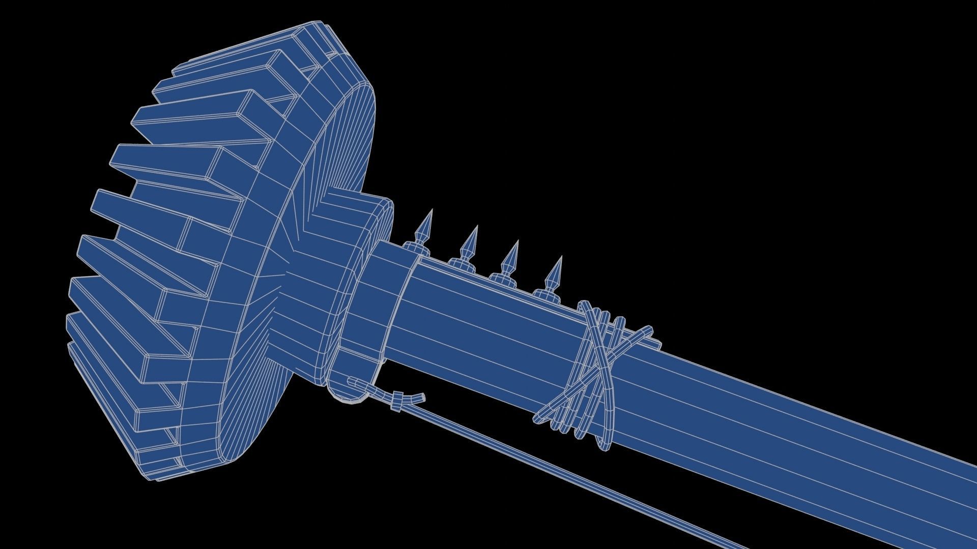 Modifiable Strike Weapon 07 Low-poly 3D model_28