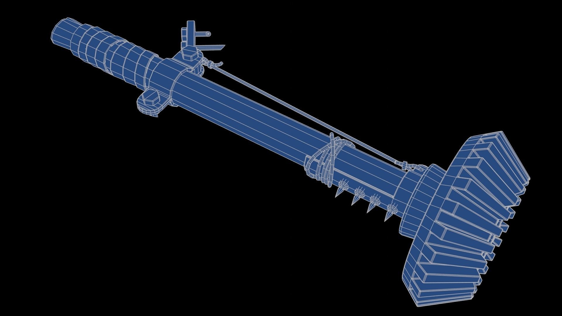 Modifiable Strike Weapon 07 Low-poly 3D model_21