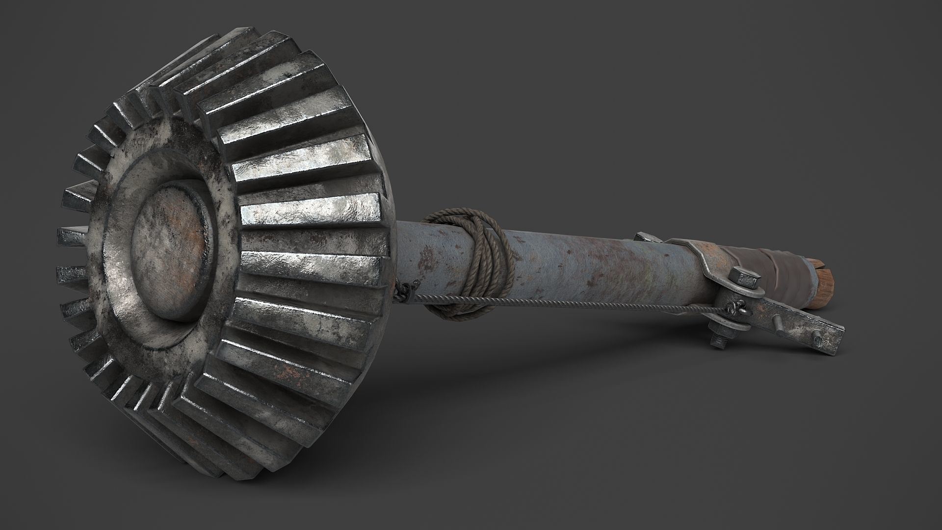 Modifiable Strike Weapon 07 Low-poly 3D model_3