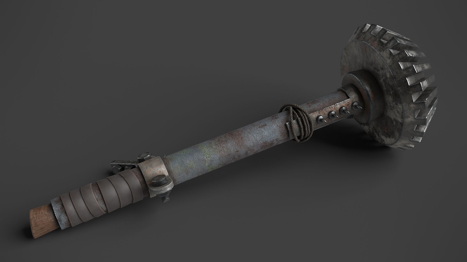 Modifiable Strike Weapon 07 Low-poly 3D model_2