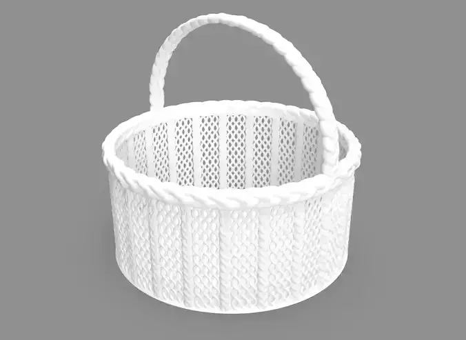 3D white basket