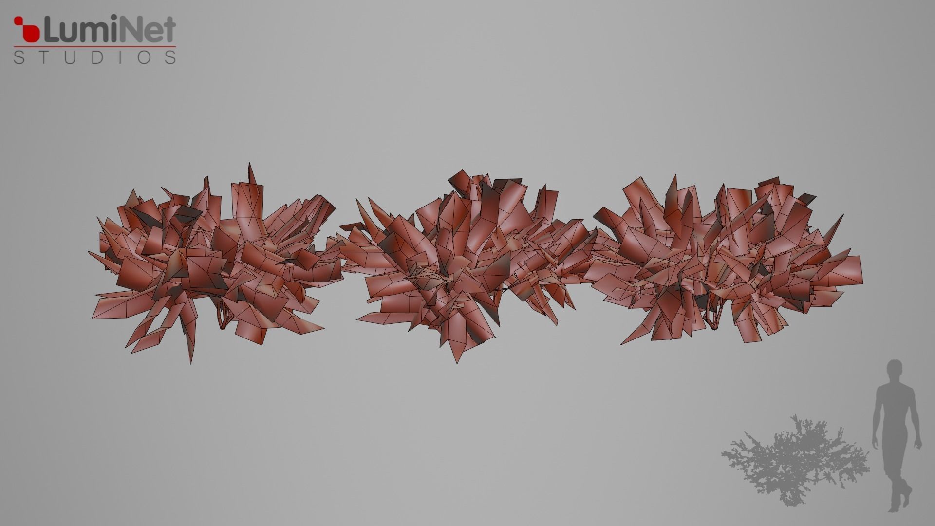 Simmondsia foliage 18 of 25 Low-poly 3D model Low-poly 3D model_1