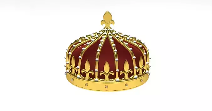 3D Crown model golden 3D model