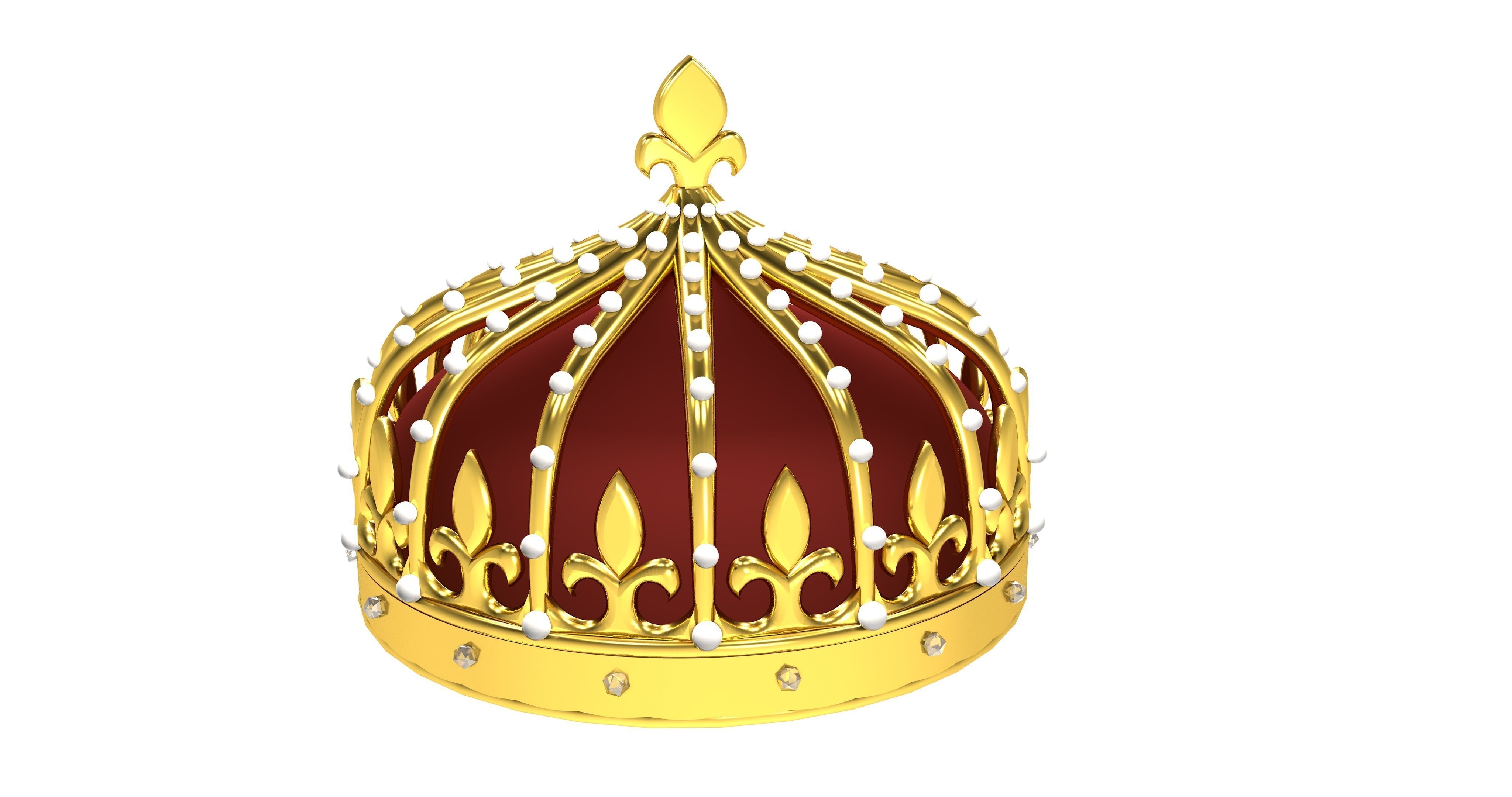 3D Crown model golden 3D model_3