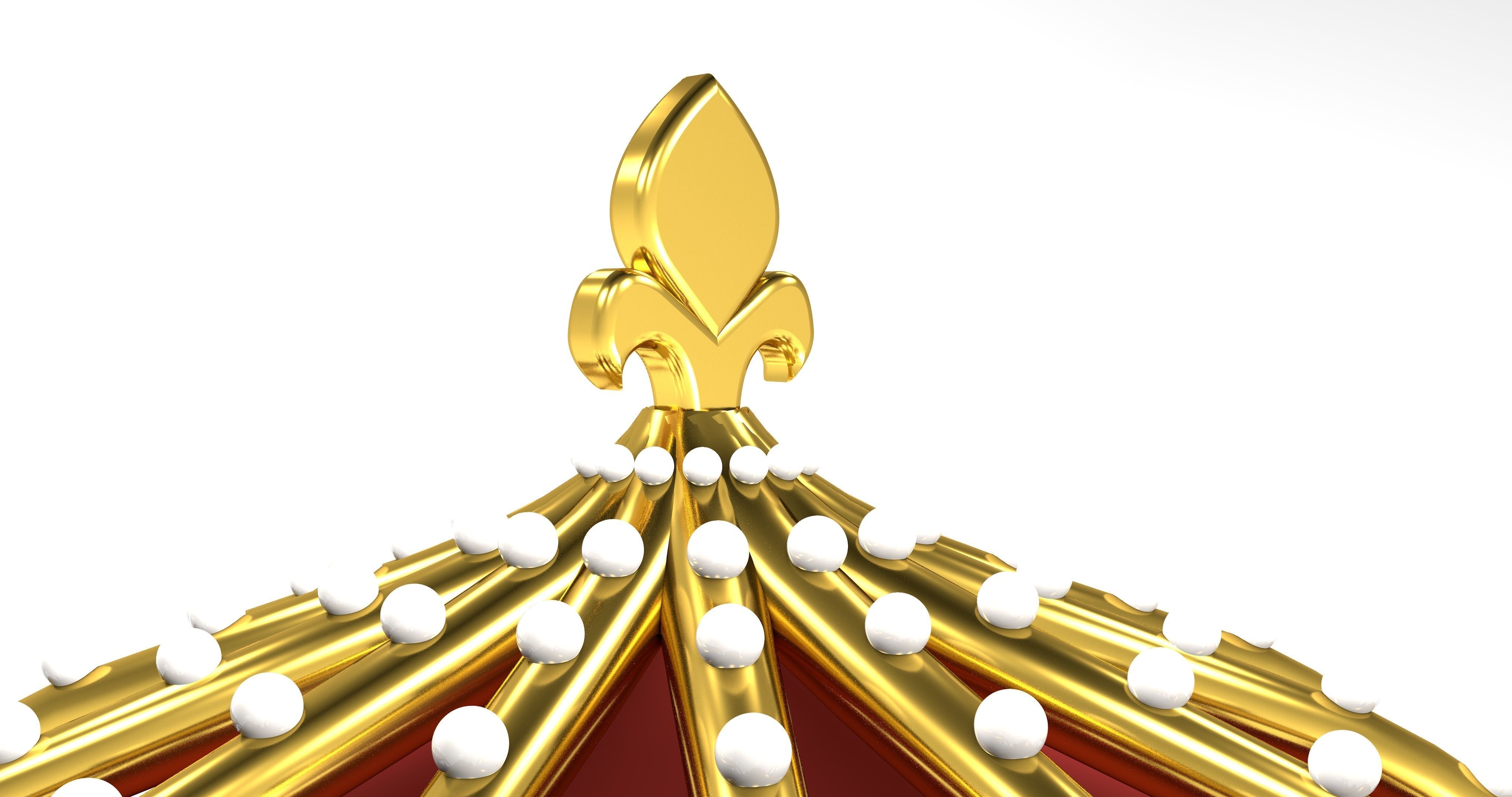 3D Crown model golden 3D model_4