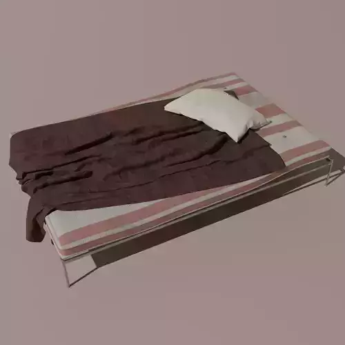 Retro Dirty Mattress With Blanket and Pillow