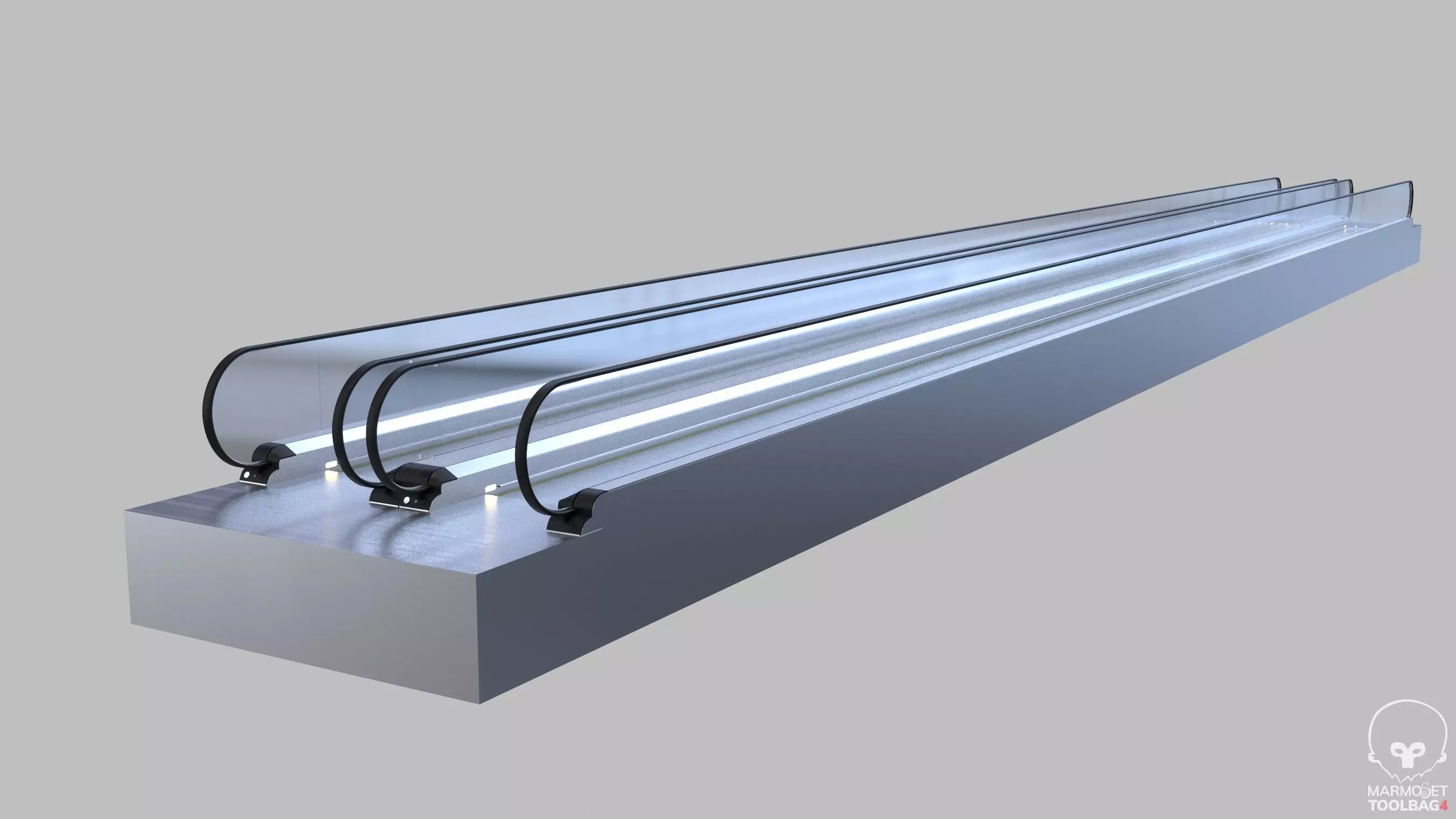 Horizontal Autowalk LMSRP-1400 Lowpoly Low-poly 3D model