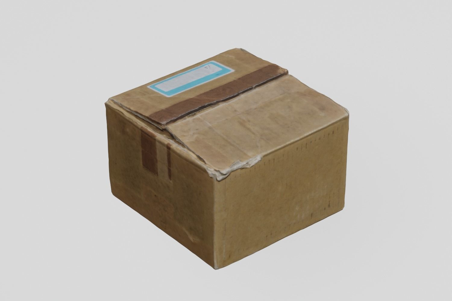 Card Box 2 Modern 3D scan PBR 4K textures Low-poly 3D model_4