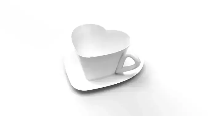 Heart shaped coffee cup