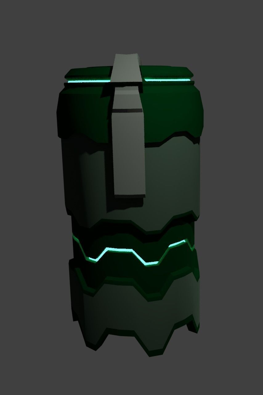 Sci-Fi Plasma Grenade Free low-poly 3D model