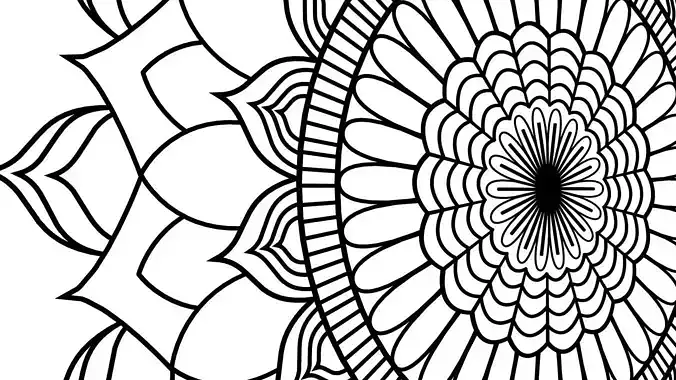 Mandala model coloring pages 3D model