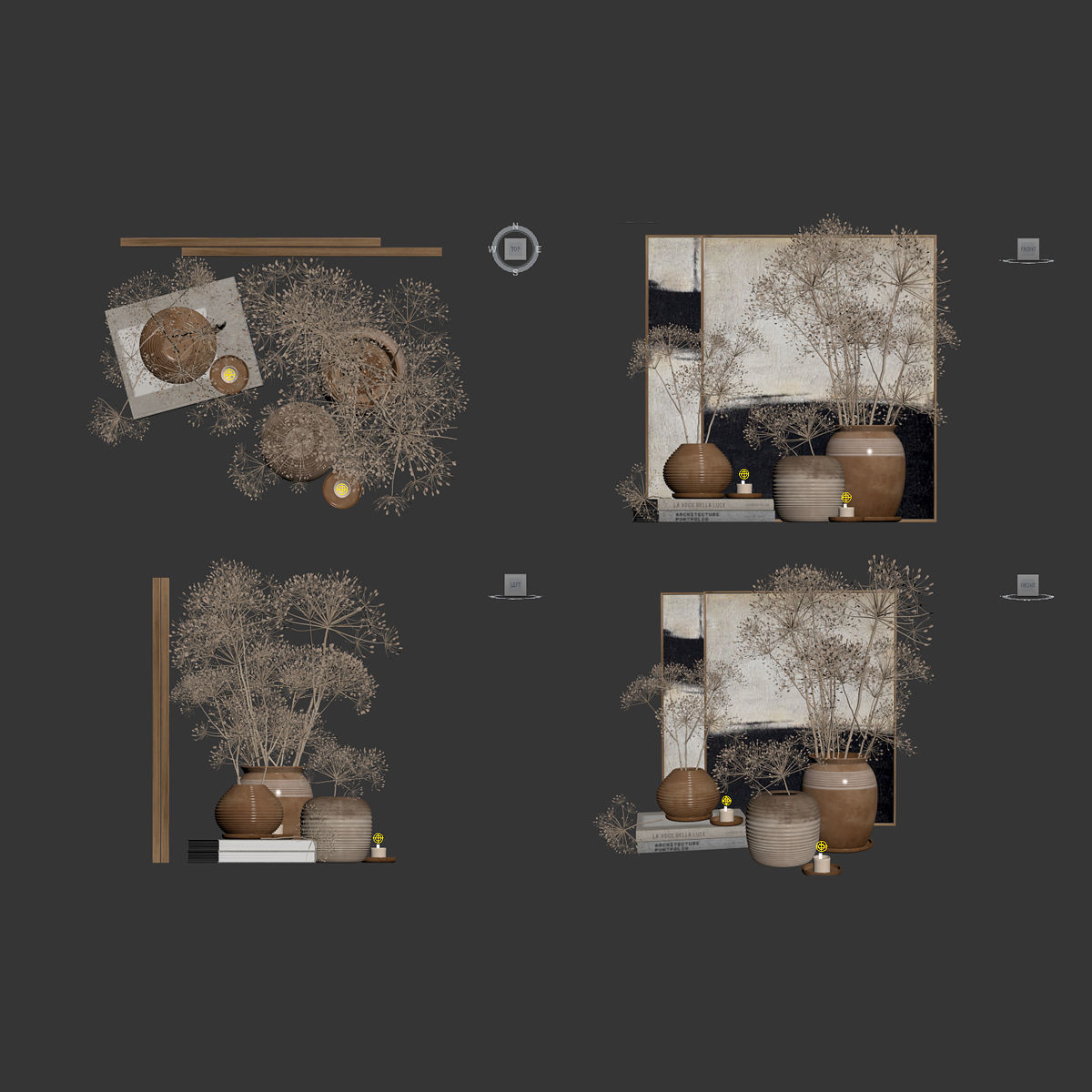 Decor set 32 Heracleum plant 3D model_9