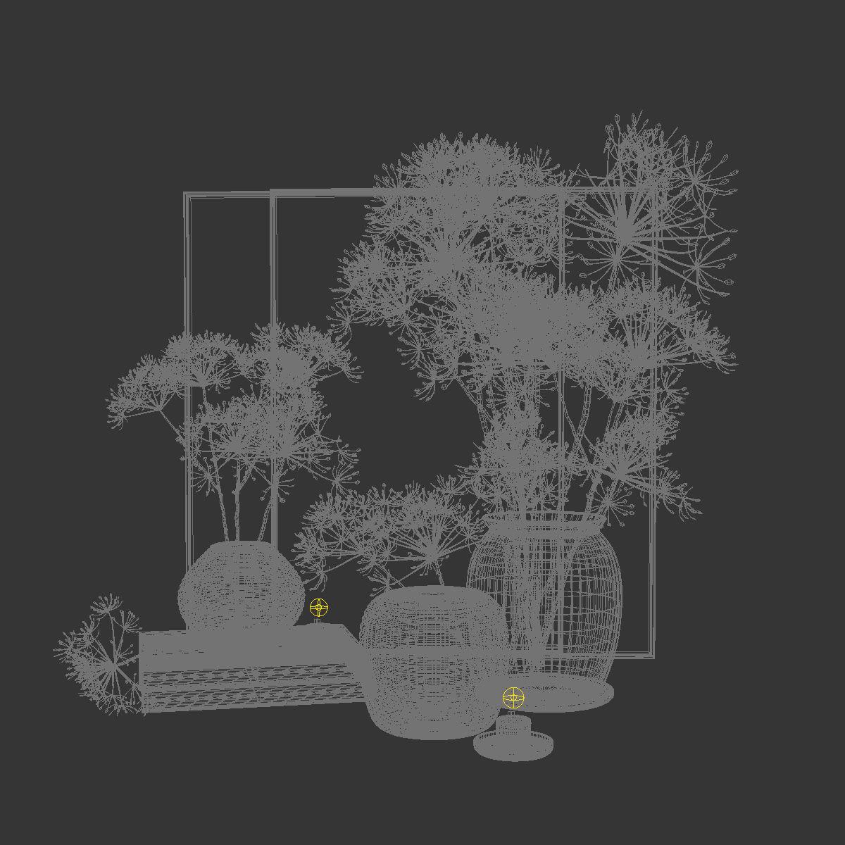 Decor set 32 Heracleum plant 3D model_8