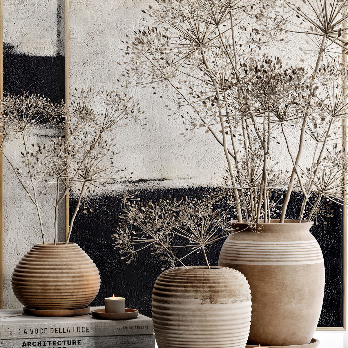 Decor set 32 Heracleum plant 3D model_2